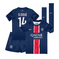 Koszulka piłkarska Paris Saint-Germain Desire Doue #14 Strój Domowy dla dzieci 2024-25 tanio Krótki Rękaw (+ Krótkie spodenki)